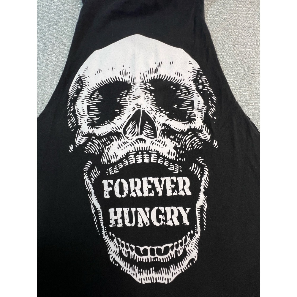 The Drive Clothing Forever Hungry Skull Distressed Muscle Tank Top Black Medium - Picture 1 of 6